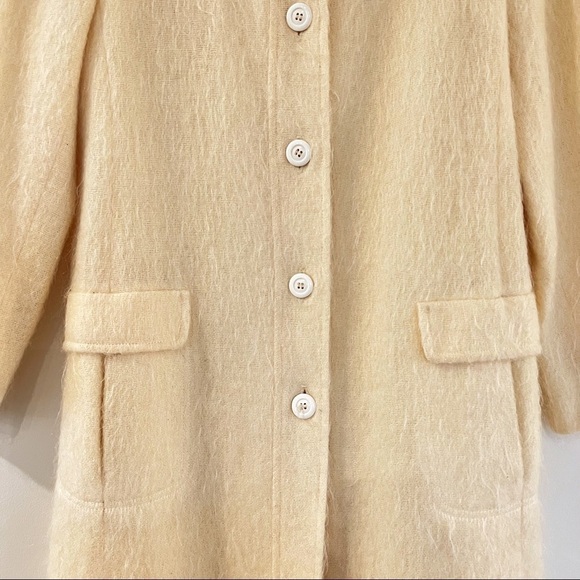 MILLER’S Vintage Mohair & Wool Button Down Long Coat See Measurements - Picture 6 of 9